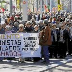 Pensioners demonstration, in Spain, 1st March 2018