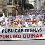 Demonstration of pensioners in Bilbao 2019